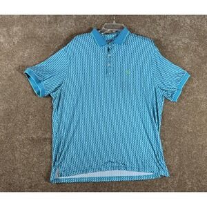 Tailor Byrd Men's XL Geometric Print Polo Shirt Short Sleeve Golf Casual